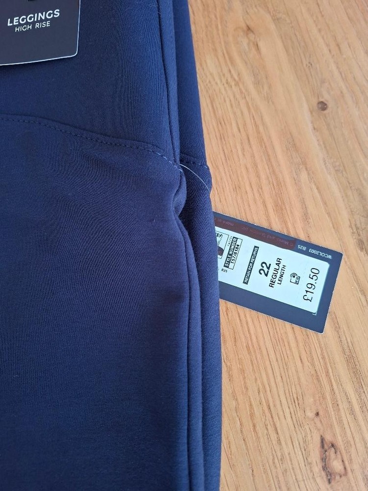 Marks and Spencer Leggings Navy Size 22 Regular Length