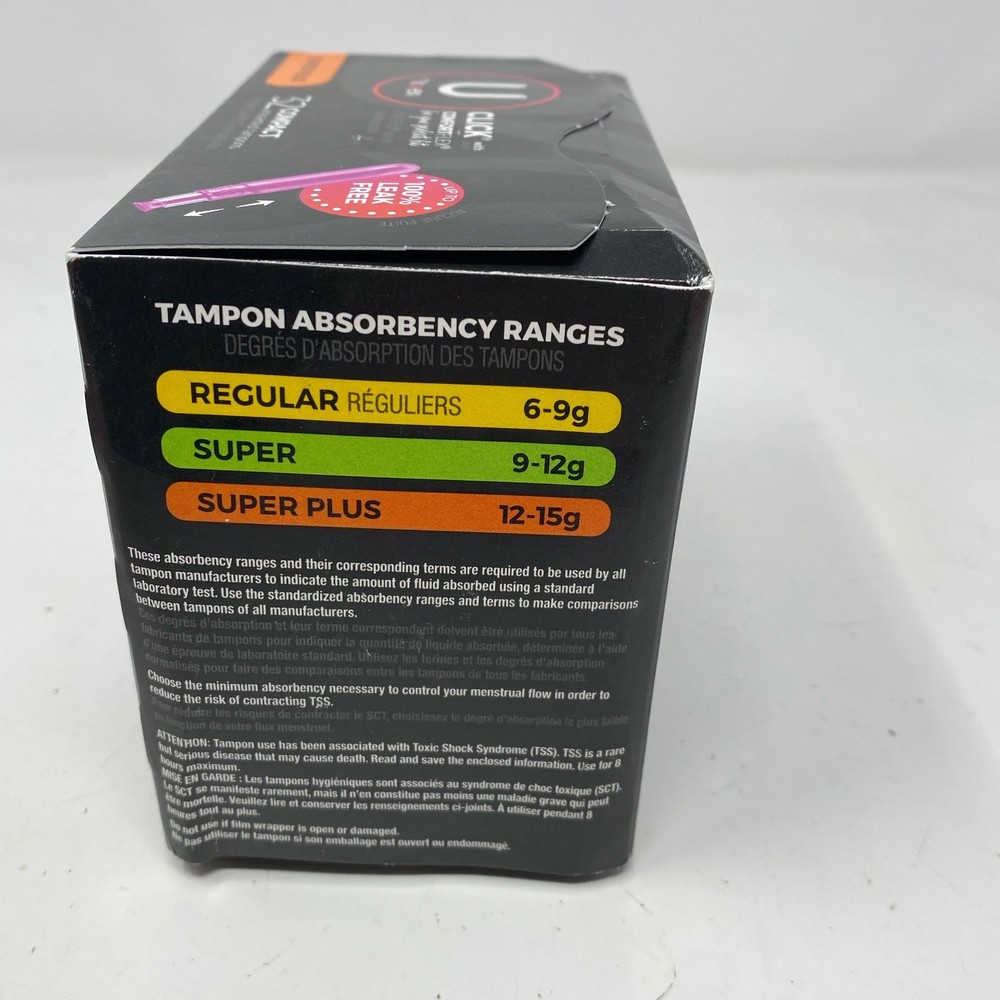 U by Kotex Click Compact Tampons Super Plus Unscented 32ct