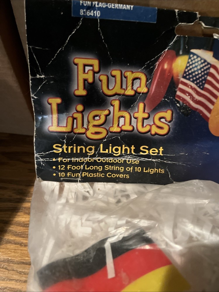 Germany Flag Primal Lite Fun Lights 12 ft. 10 Blowmold String Lights German