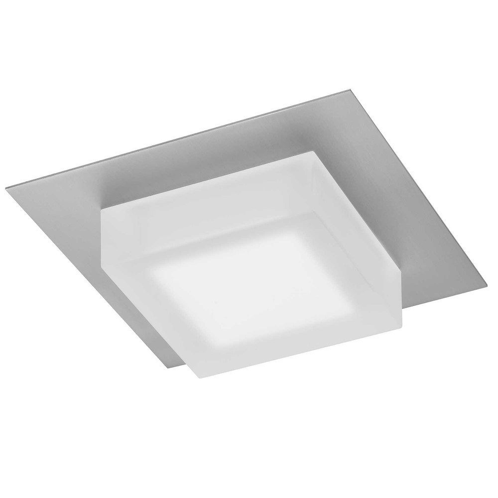 8 inch Square Chrome Integrated LED Flush Mount