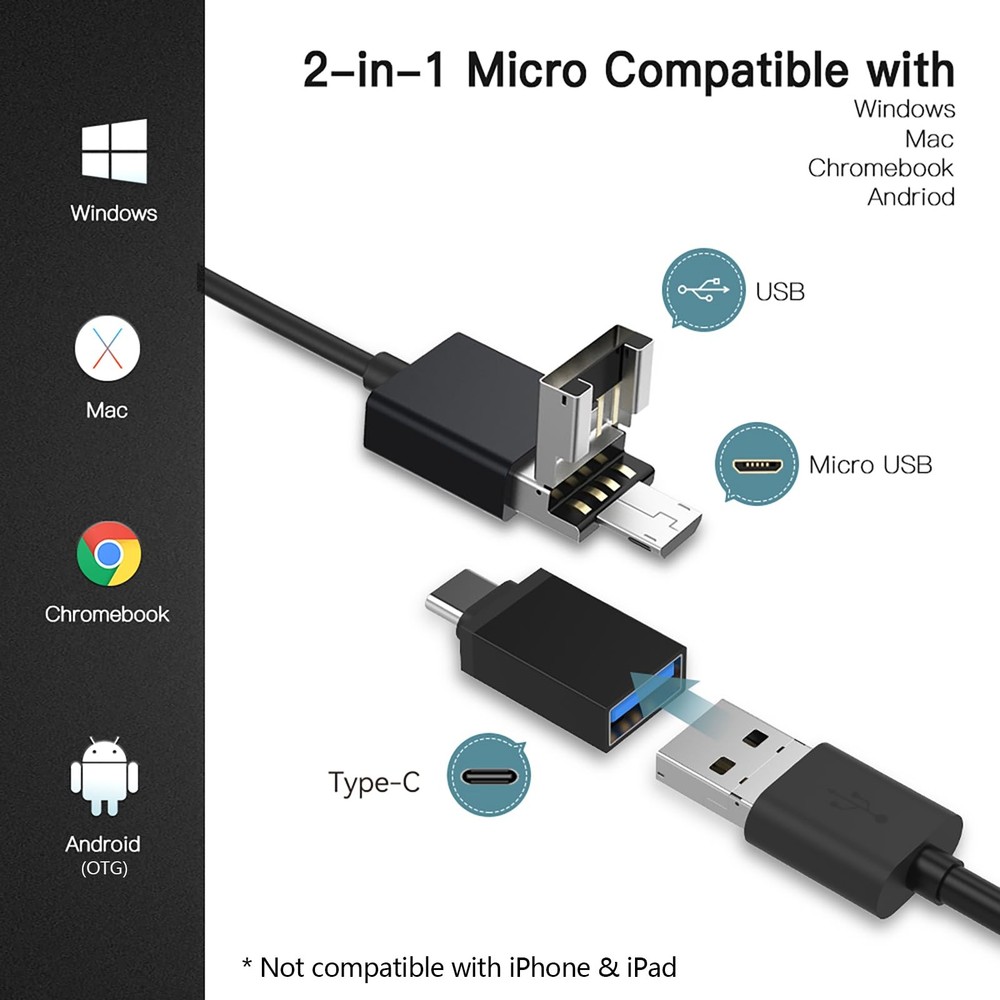 Rifle Borescope Camera Cleaning Tool