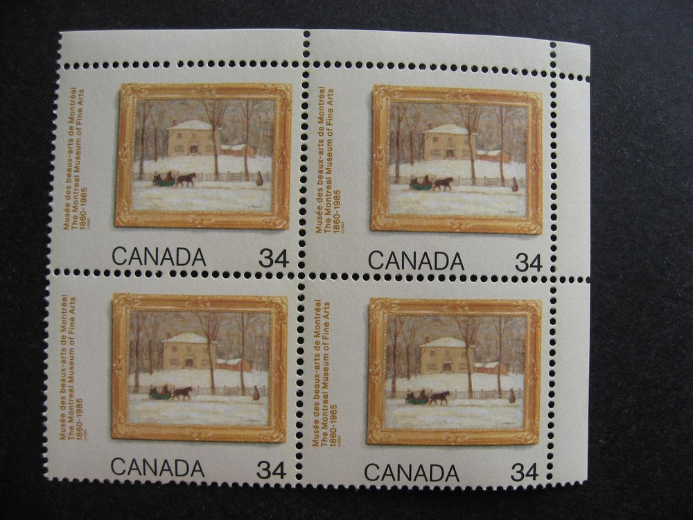 Canada perf misalignment variety in MNH block of 4