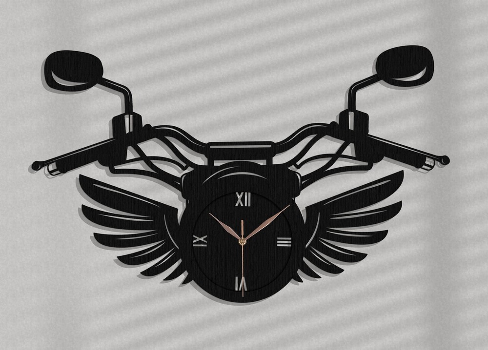 DECORATIVE, OPENWORK CLOCK, MOTORCYCLE, GIFT FOR MOTORCYCLE
