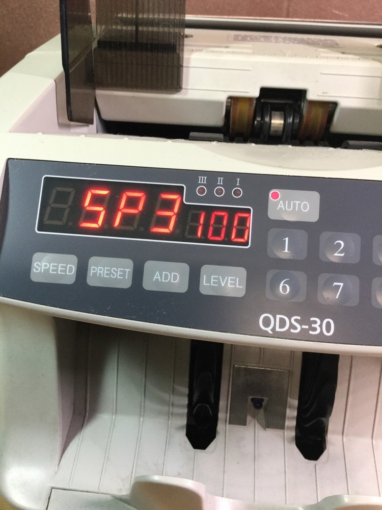 Quality Data Systems QDS-30 Currency Counter w/ currency Counterfeit detector