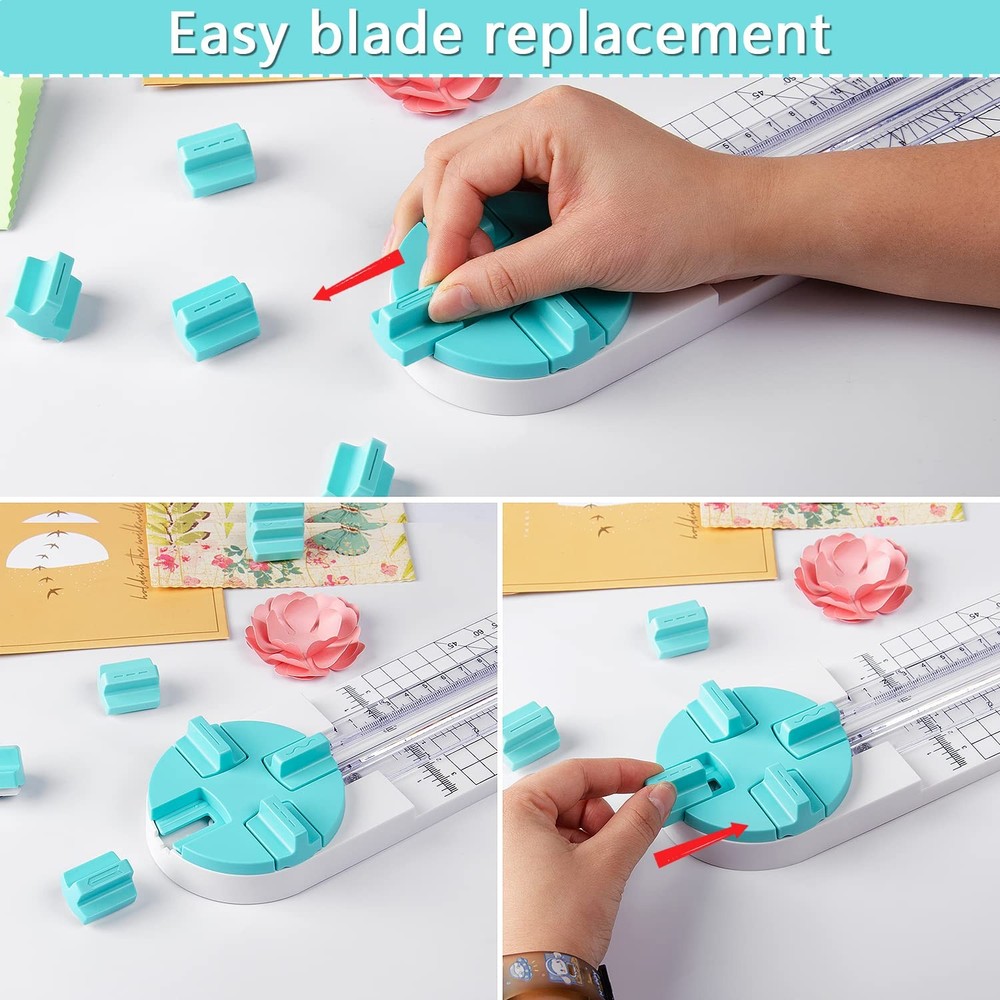 Paper Trimmer Craft Paper Cutter: 4 Style Multi-Function Scrapbooking Tool wi...