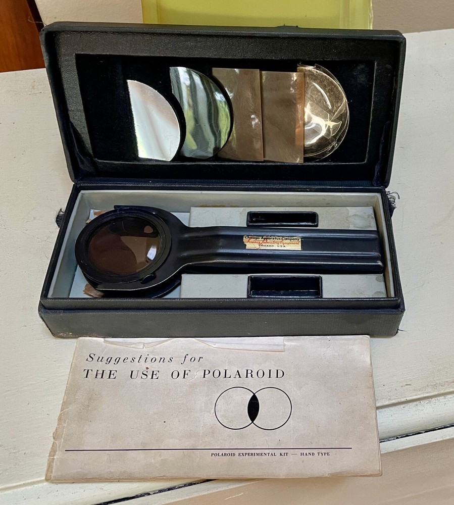 Very Rare 1938 POLAROID Experimental Kit~Hand Type~Instructions / Lenses