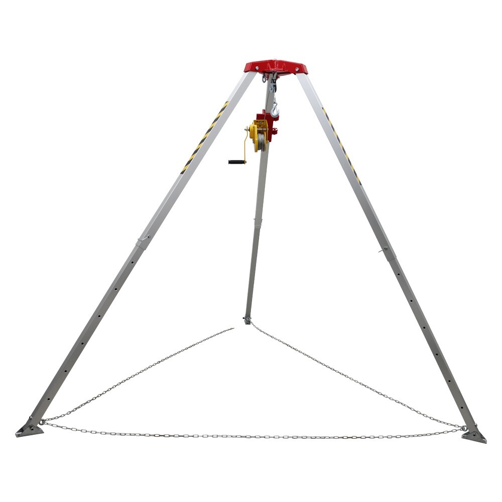 Confined Space Tripod Adjustable 65ft Legs Rescue Tripod 3968LBS Blocking Force