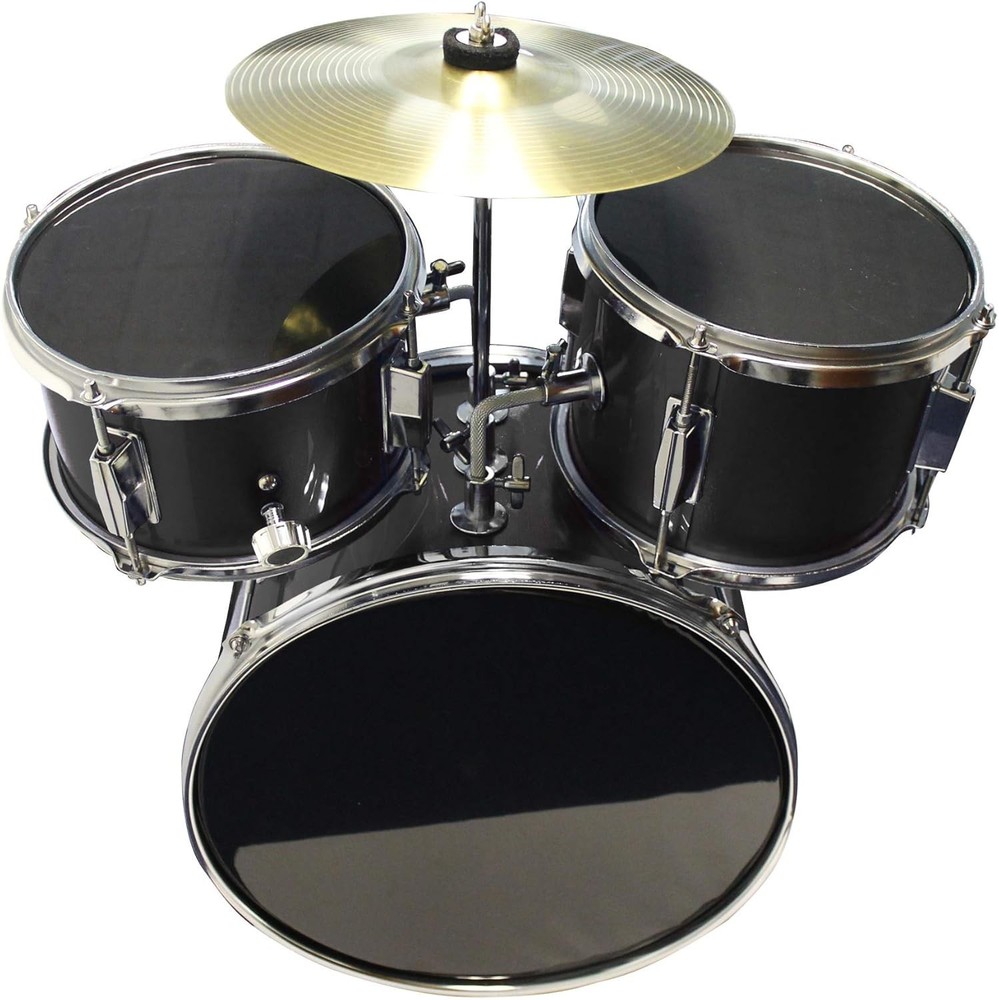 3 Piece Kids Drum Set with Drum Sticks & Drum Throne Seat