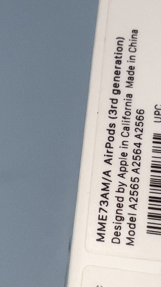 Apple 3rd Generation AirPods👀 **Empty Box Only** 👀no Charging Case**