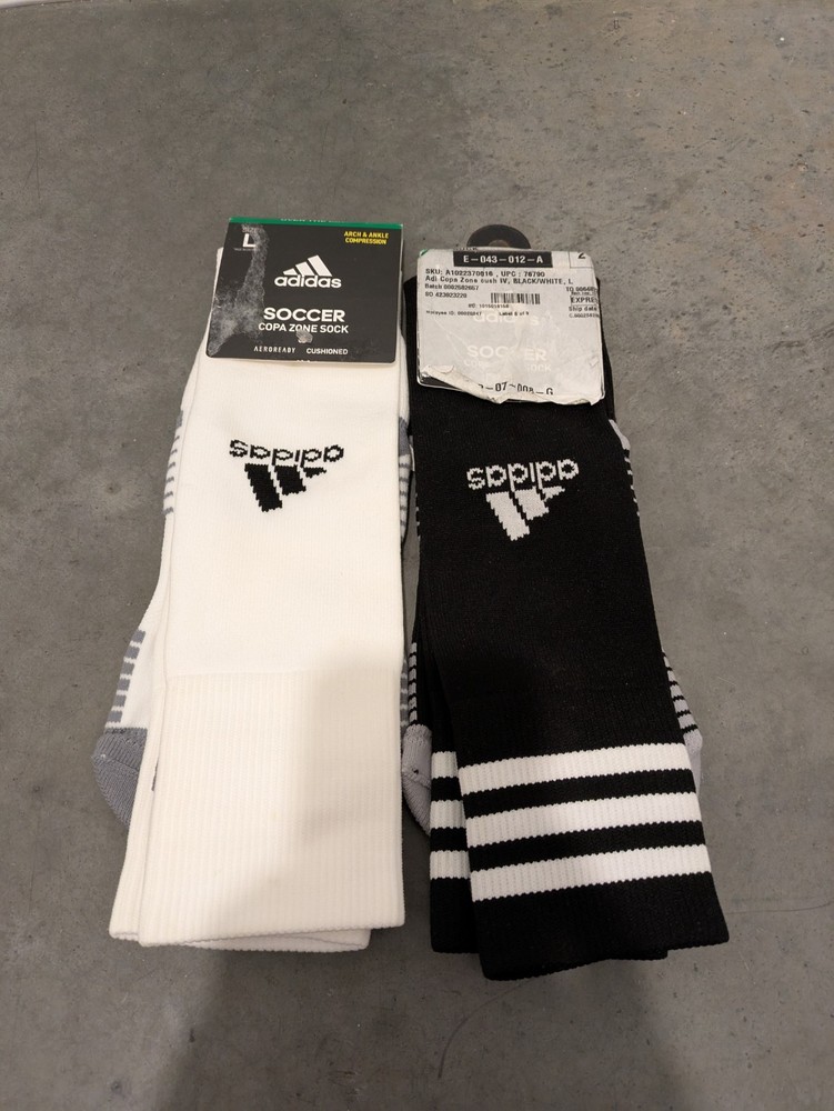 Adidas Copa Zone Soccer Socks 2 Pack - Size L