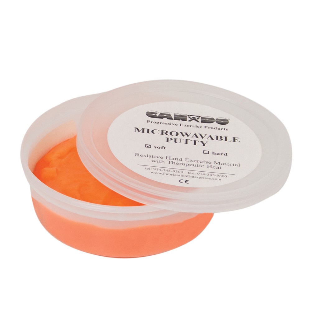 CanDo Microwavable Theraputty Exercise Material - 6 oz - Orange - Soft