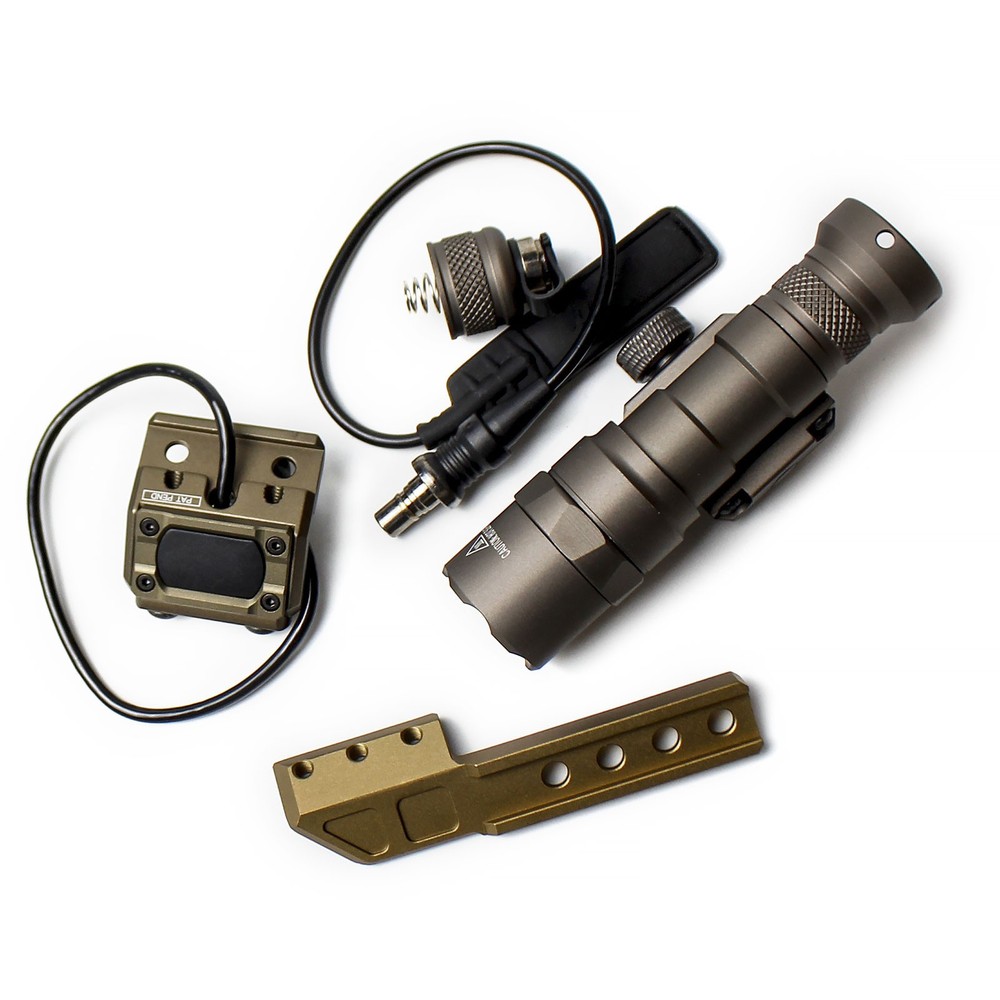 M300B LED White Flashlight With Remote Switch + Light Base Mount + Mod Button