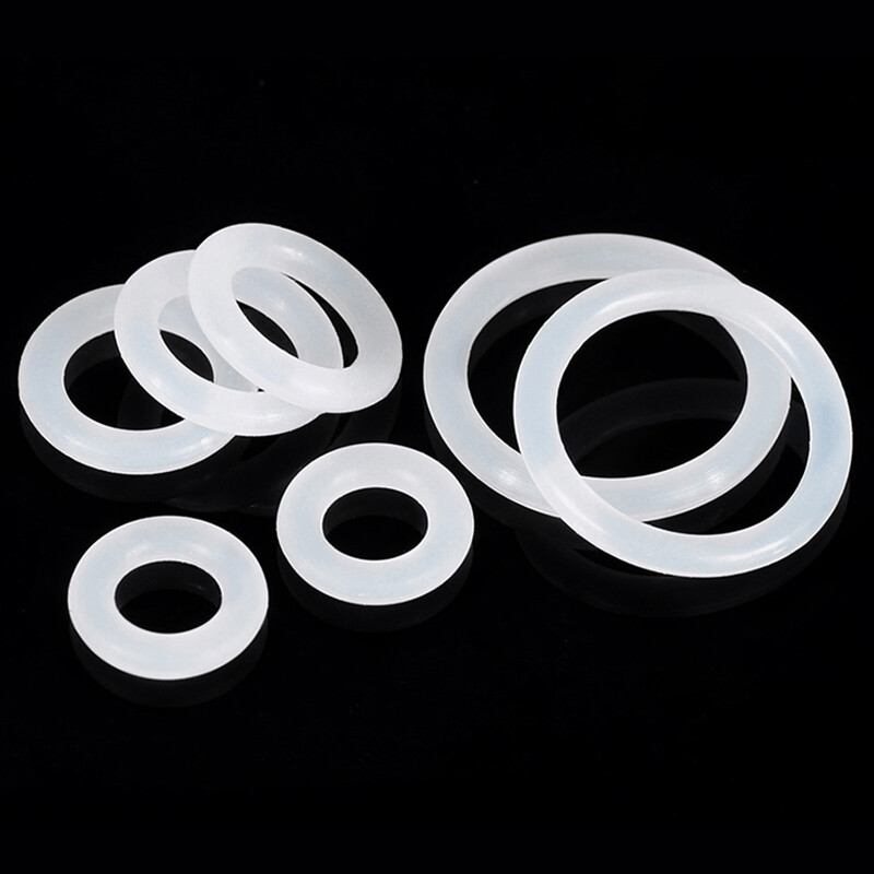 Food Grade O-Ring 5.0 mm Cross Section Clear Silicone Rubber O Rings O.D 17~150m