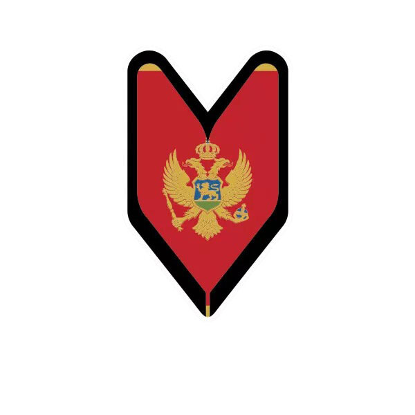 Montenegrin Driver Badge Sticker Decal