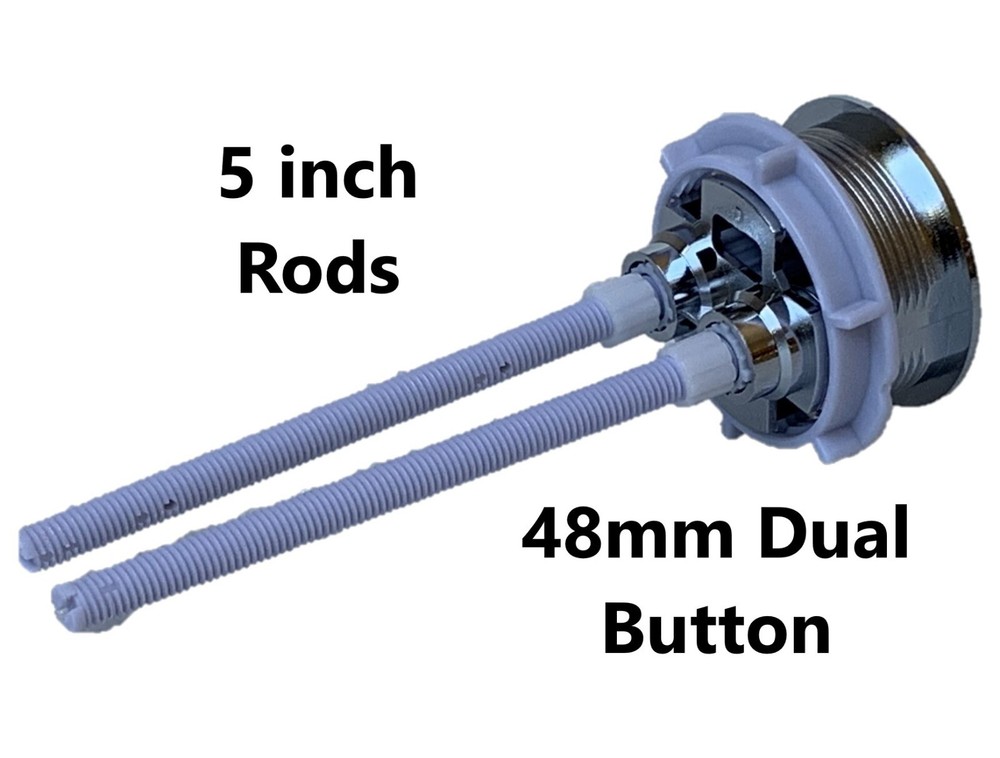 Dual Flush Top Lid Flush Button 48 mm Direct Push Button for 1/2 & Full Flushes