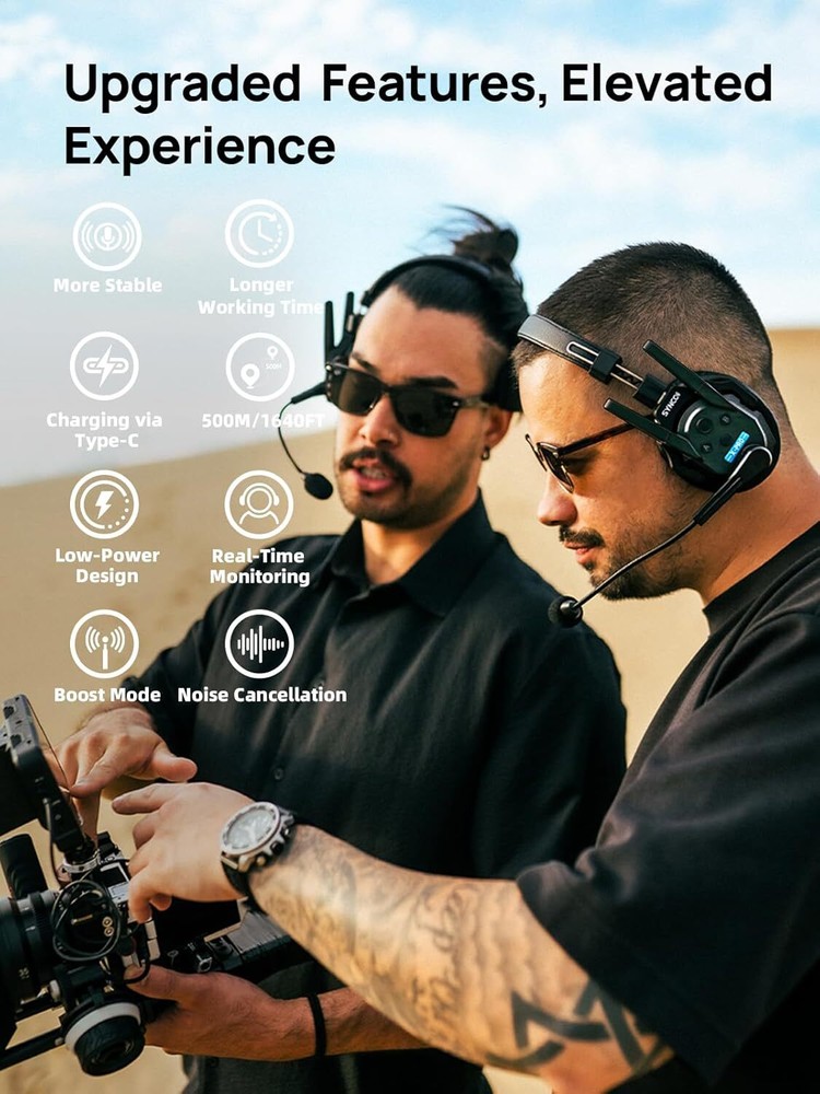 SYNCO XTALK XPRO9 Full Duplex Wireless Communication Interom Headset System