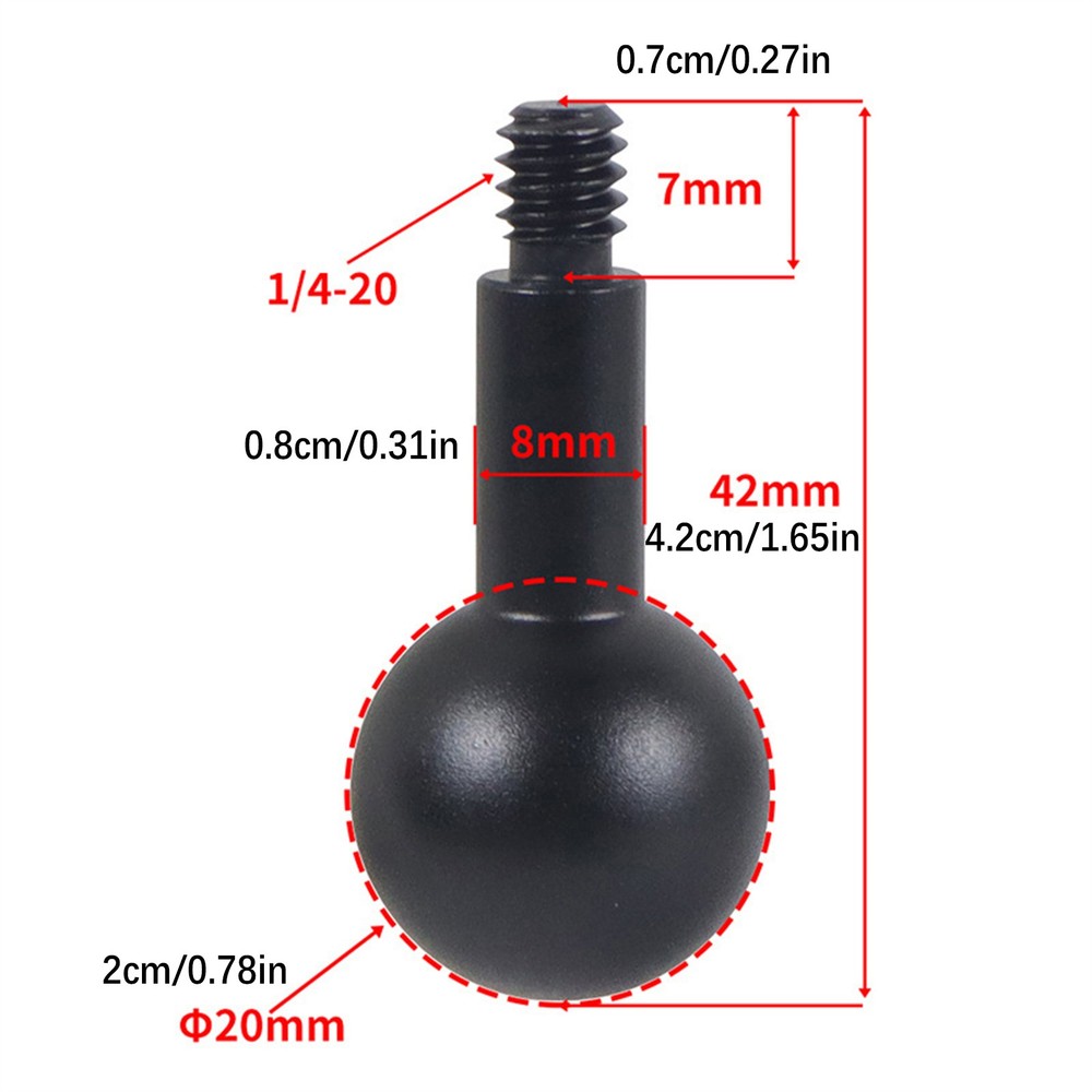 Replacement D20*42MM Ball Head Adapter Connector Lightweight Accessories