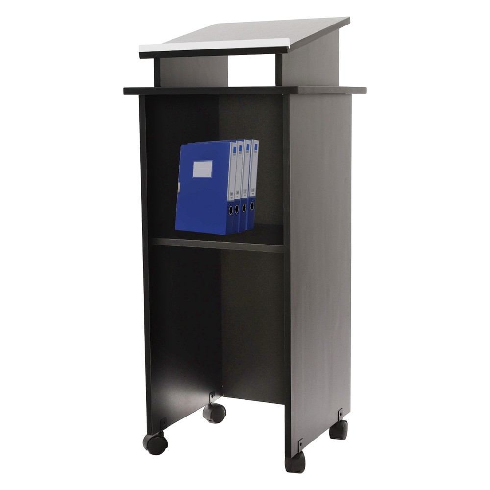 Moveable Lectern Podium Stand, Portable Podium Pulpits Church Pulpit with wheels