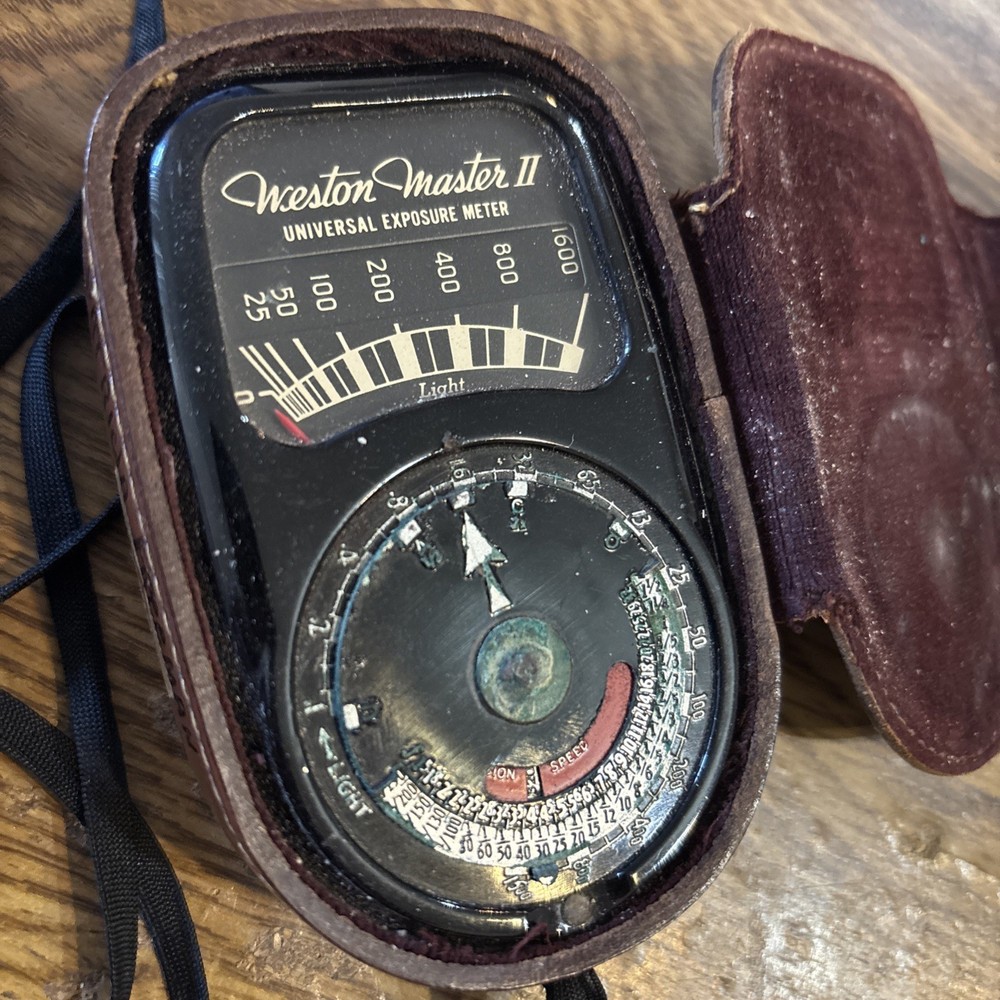 Weston Master II Universal Light Exposure Meter With Leather Case AS IS