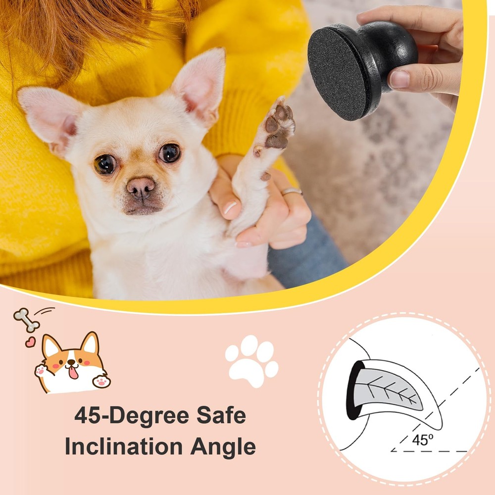 Dog Nail File with 6Pcs Replaceable Filing Disc, Dog Scratch Board for Safe a...