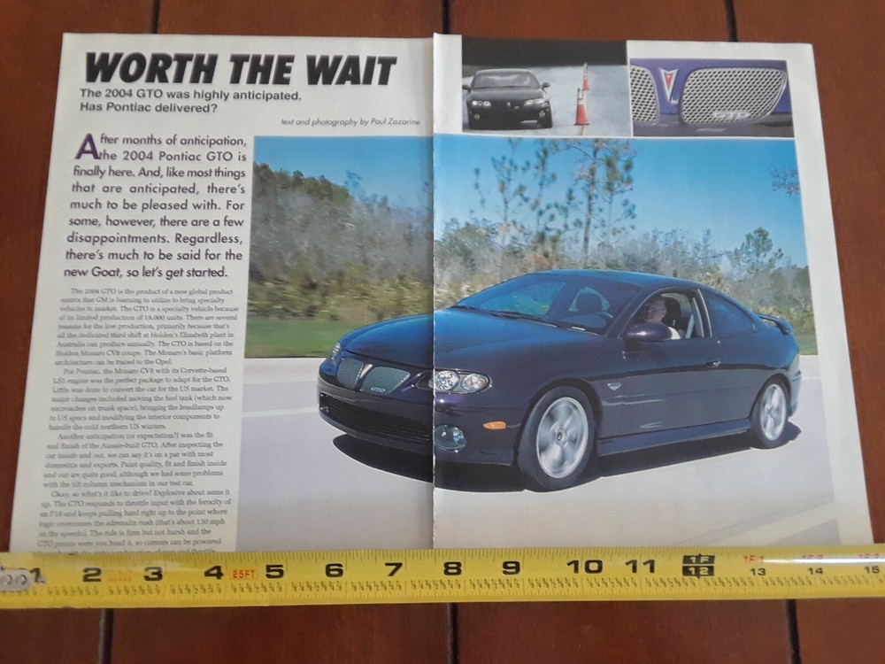 2004 PONTIAC GTO ORIGINAL ARTICLE