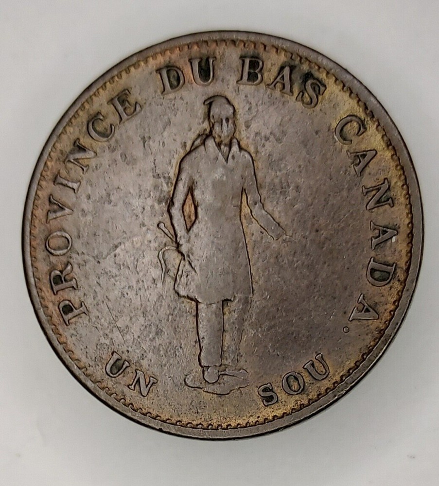 1837 Provence Du bas Half Penny Token Fine