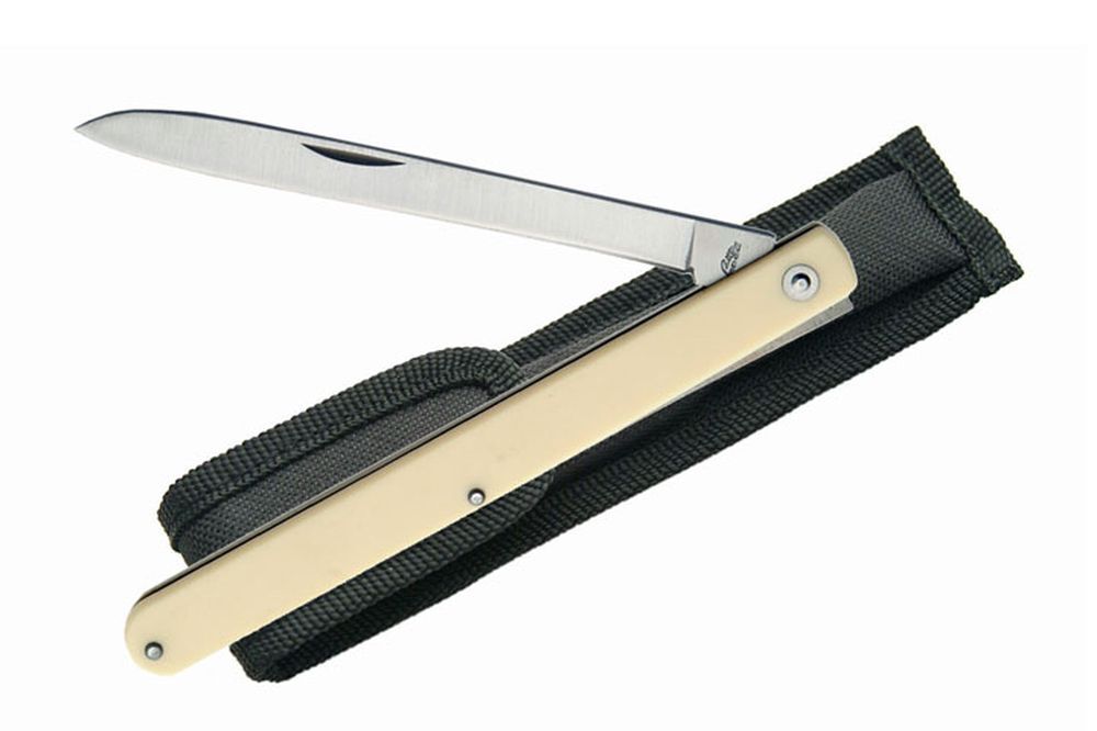 FOLDING POCKET KNIFE | Alabaster Fruit Harvest Sampler Folding Knife w/ Sheath