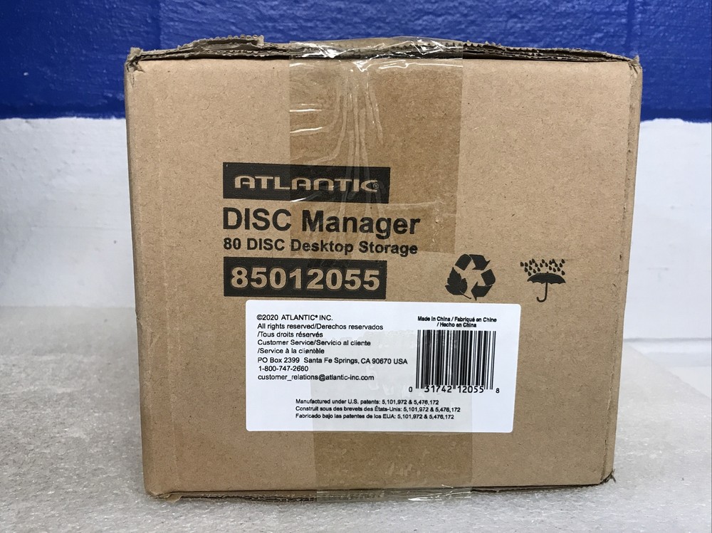 Atlantic Disc Manager 80 Disc CD/DVD Desktop Storage Organizer New Sealed