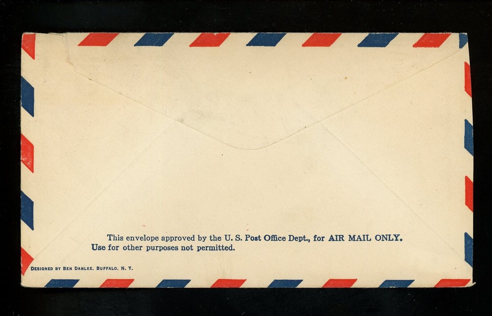 US FDC #C12 Unknown NIM 1930 Washington DC Winged Globe Flat Press