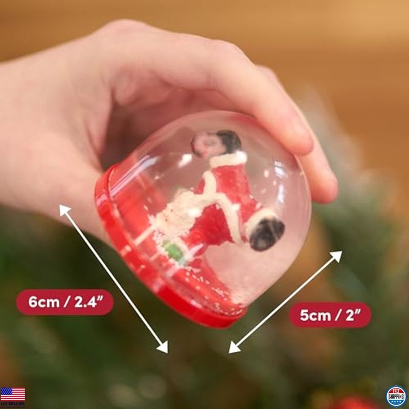 TWIDDLERS 4-Pack Mini Christmas Snow Globes - 2-Inch Assorted Festive Designs