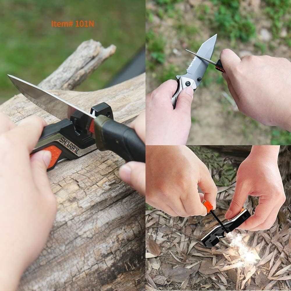 Pocket Knife Sharpener & Garden Tool Sharpener, Sharpening Straight and Serra...
