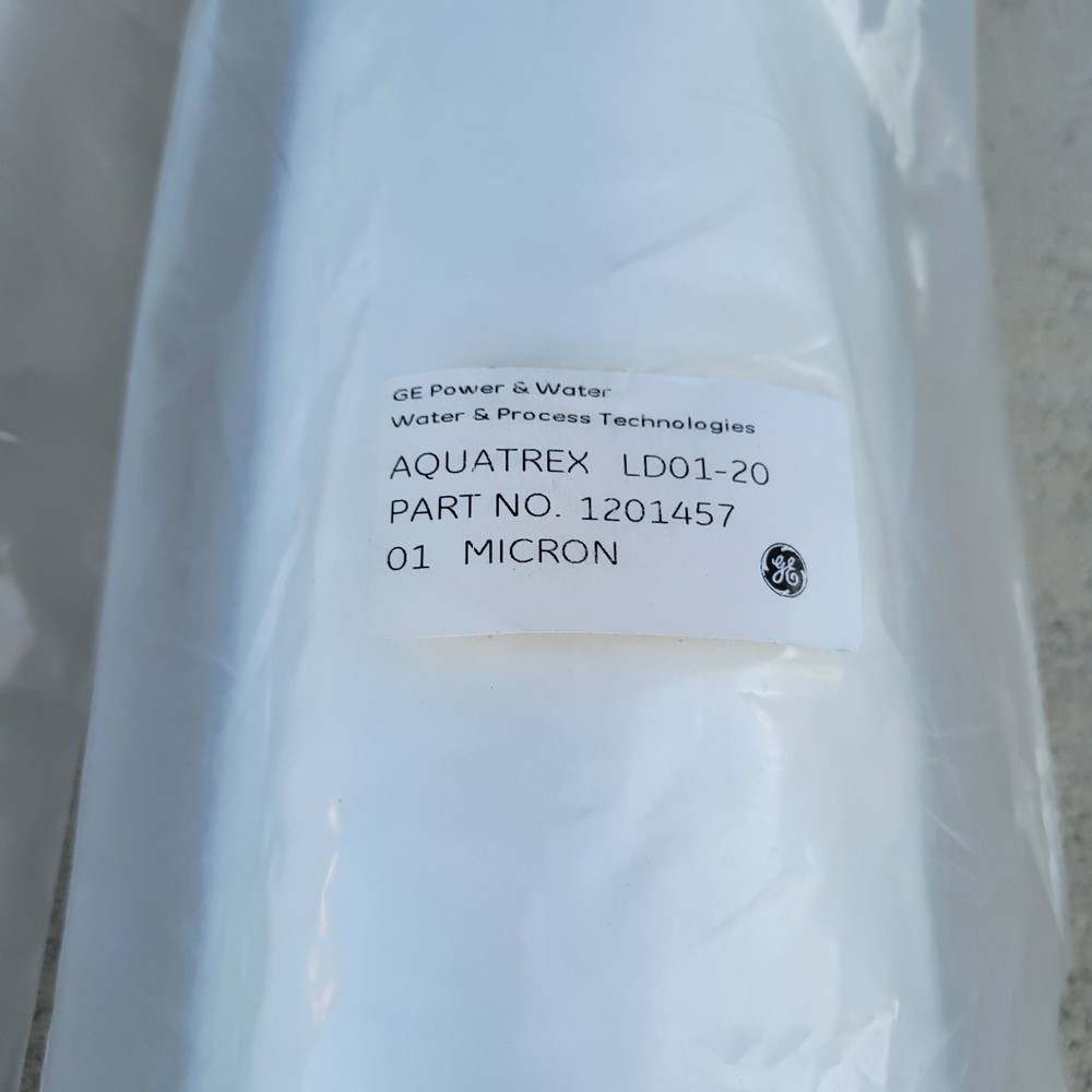 (2) GE Aquatrex Filter LD01-20 Cartridge 01 Micron 20” Polypropylene 4.5" Dia.