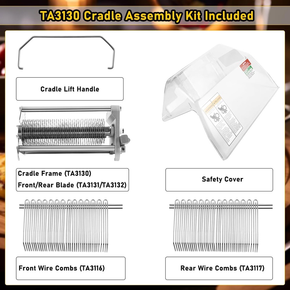 For Biro Pro 9 Tenderizer Cradle Assembly Complete W/Combs and Lock # TA3130