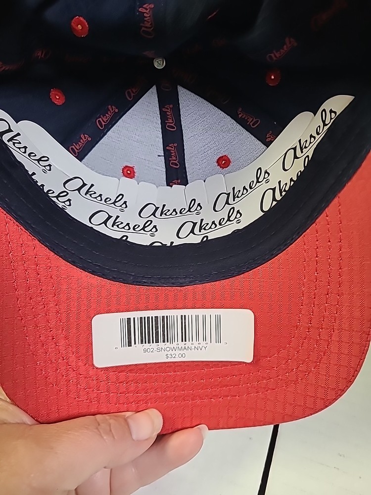 Adjustable Navy Snoman Performance Six Panel Golf Hat By AKSELS