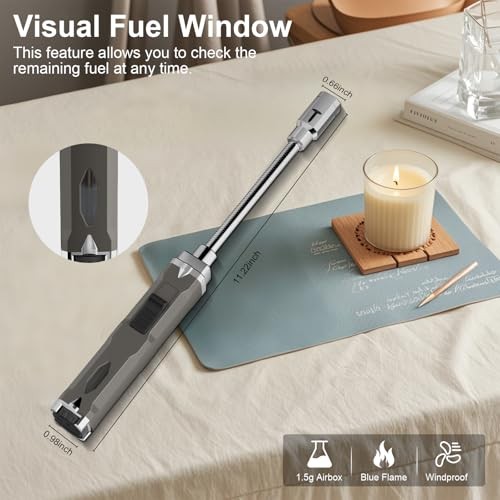 Butane Lighter Long Neck Torch Lighter Pack, Jet Flame Windproof Lighter 2