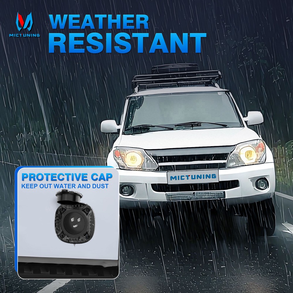 125V 20Amp AC Port Plug, RV Shore Power Inlet Plug T-Blade Adapter with Hole Saw