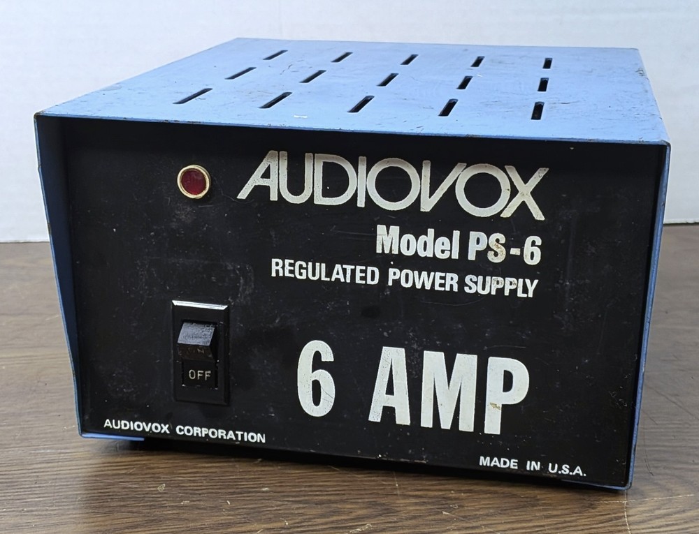 Audiovox PS-6 Regulated 12 Volt Power Supply 12VDC 6Amp - Untested