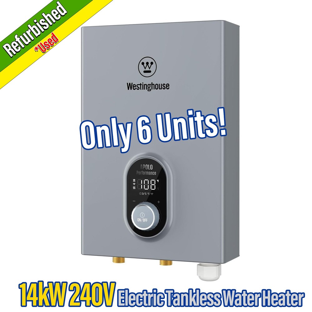 【90% NEW】14kW Electric Tankless Water Heater 240V WiFi Alexa Instant Hot