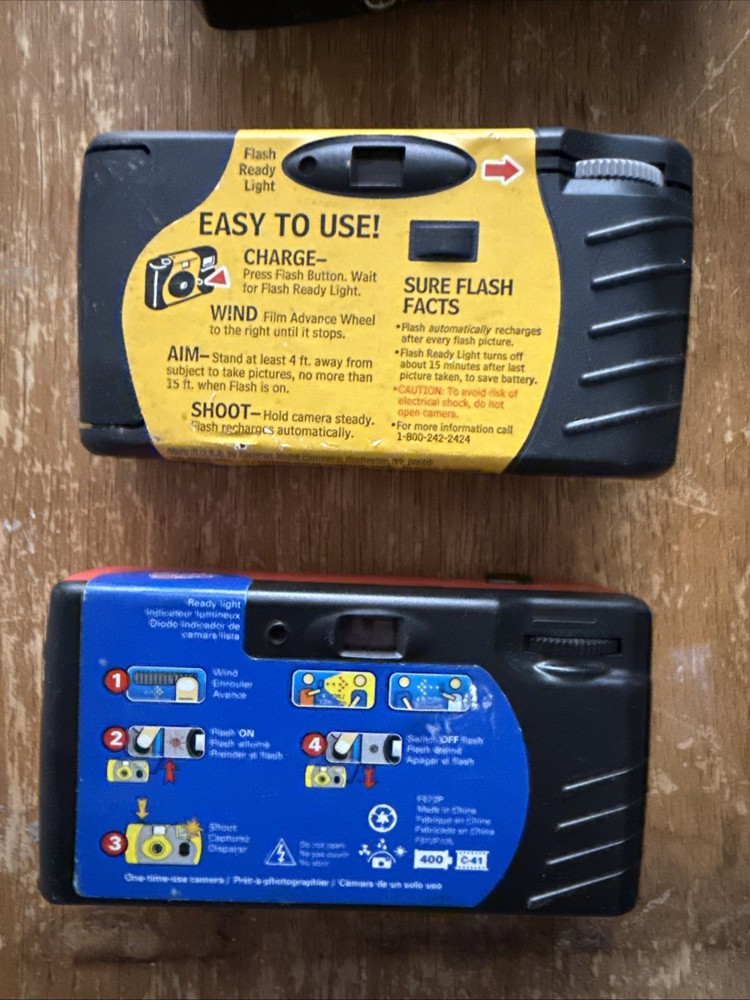 Lot Of 6 Empty Single Use Cameras - USED UP