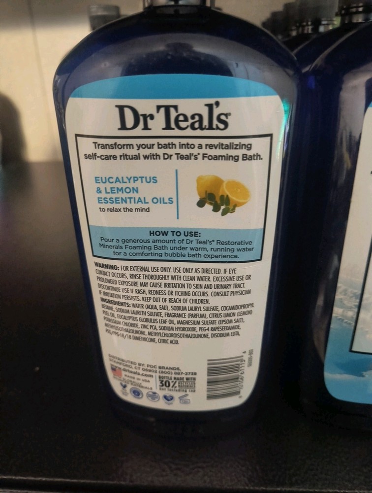 Dr. Teals Foaming Bath Essential Oils Epsom Salt, 34 oz Pack of 2