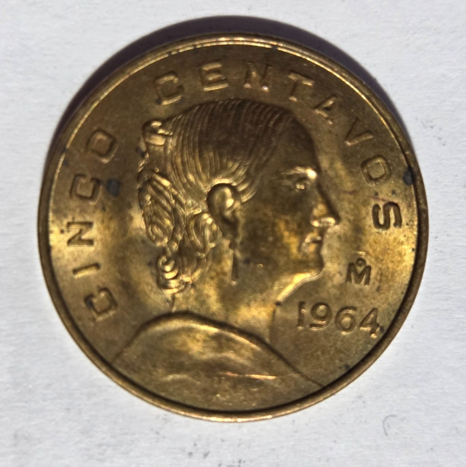 1964 Mexico Cinco 5 Centavos