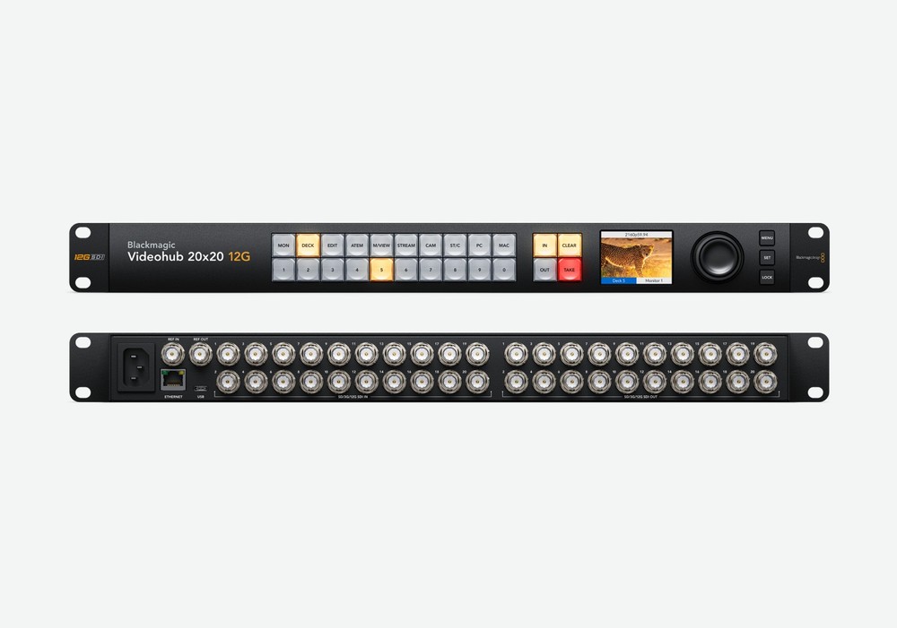 Blackmagic video hub 20x20 12g