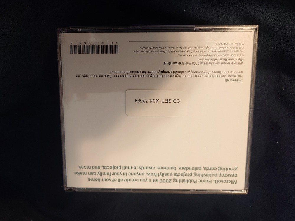 Microsoft Home Publishing 2000 - 3 Disc Set - Genuine CD-ROM