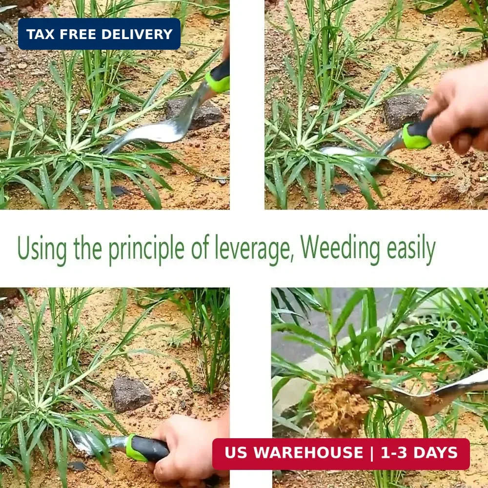 Handheld Weeder Tool - Dandelion Remover, Manual Weed Puller for Garden, Lawn &