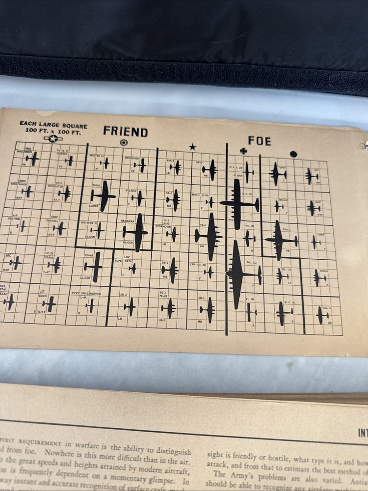 WWII Navy Dept Aircraft Recognition Training Document