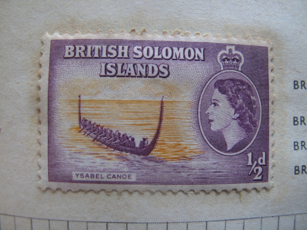 British Solomon Islands 1/2d, Ysabel Canoe