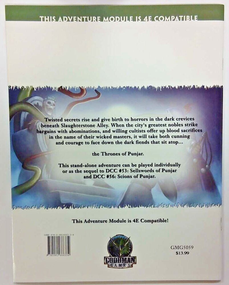 DUNGEON CRAWL CLASSICS: DCC #60 THRONES OF PUNJAR GMG5059