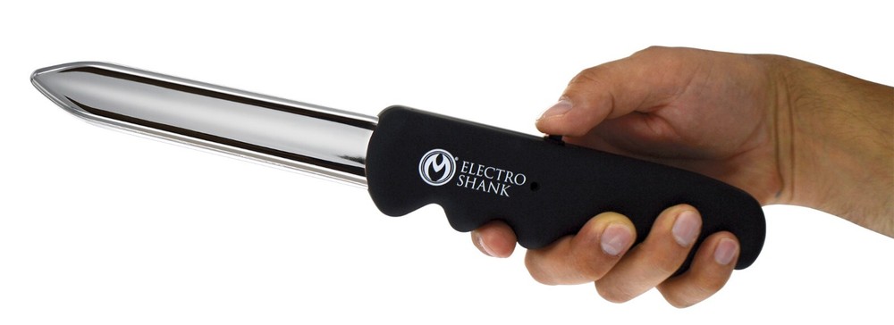 Master Series Shank Estim Shock Blade With Handle Silver And Black