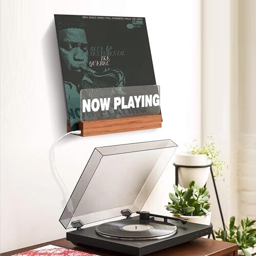 Light up Now Playing Vinyl Record Stand Wall Mount,Now Rectangular-Now Playing