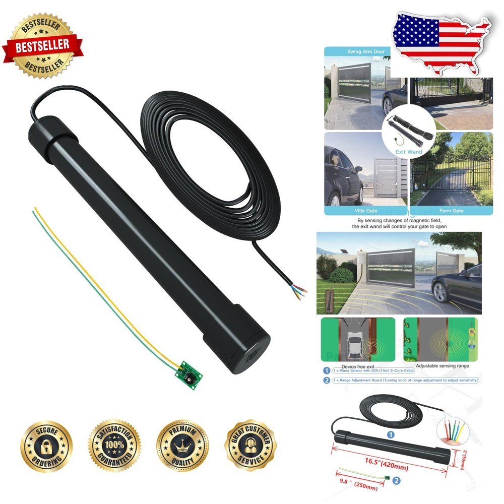 Gate Opener Exit Wand - Automatic Driveway Car Detector, Easy Install